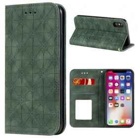 Flip Cover iPhone X / XS Fleurs Baroques