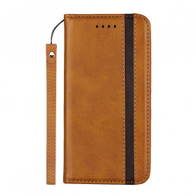 Flip Cover iPhone X / XS Leather Effect Two-tone with Strap