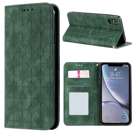 Flip Cover iPhone XS Max Fleurs Baroques