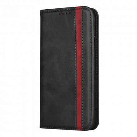 Flip Cover iPhone XS Max Leather Effect Two-tone with Strap