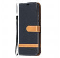 Case Samsung Galaxy A52 4G / A52 5G Fabric and Leather effect with strap