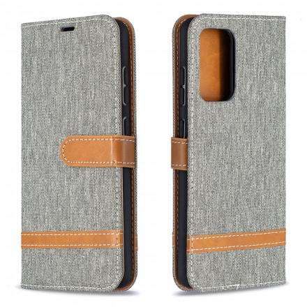 Case Samsung Galaxy A52 4G / A52 5G Fabric and Leather effect with strap