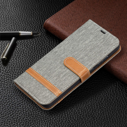 Case Samsung Galaxy A52 4G / A52 5G Fabric and Leather effect with strap
