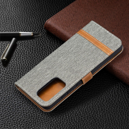 Case Samsung Galaxy A52 4G / A52 5G Fabric and Leather effect with strap