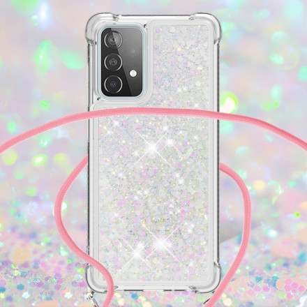 Samsung Galaxy A52 4G / A52 5G Glitter Case with Lanyard