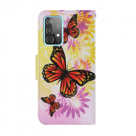 Case Samsung Galaxy A52 4G / A52 5G Butterflies and Summer Flowers