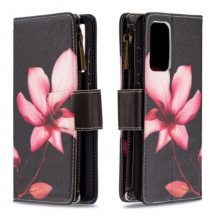 Case Samsung Galaxy A72 4G / A72 5G Zipped Pocket Flower