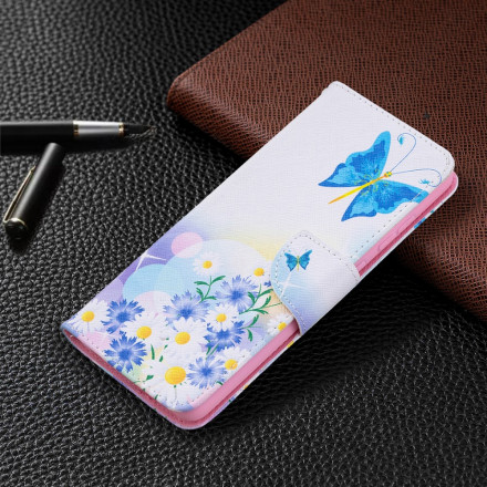 Case Samsung Galaxy A72 4G / A72 5G Painted Butterflies and Flowers