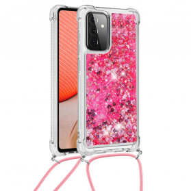 Samsung Galaxy A72 4G / A72 5G Glitter Case with Lanyard