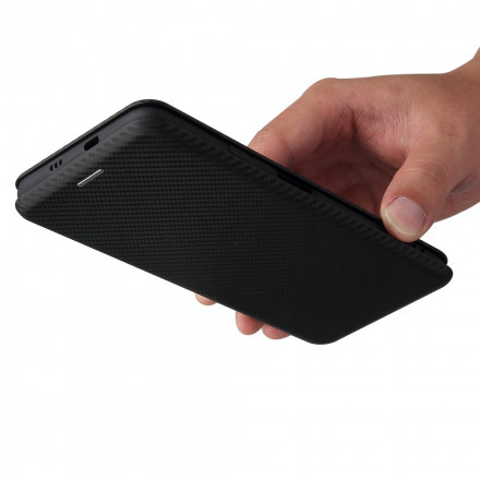 Flip Cover Poco F3 Carbon Fiber with Ring Support