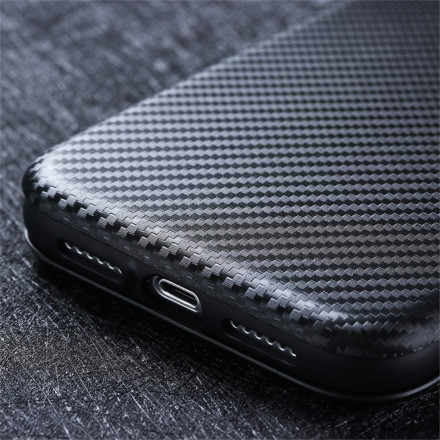 Flip Cover Poco F3 Carbon Fiber with Ring Support