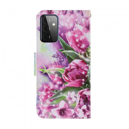 Case Samsung Galaxy A72 4G / A72 5G Butterflies and Tulips