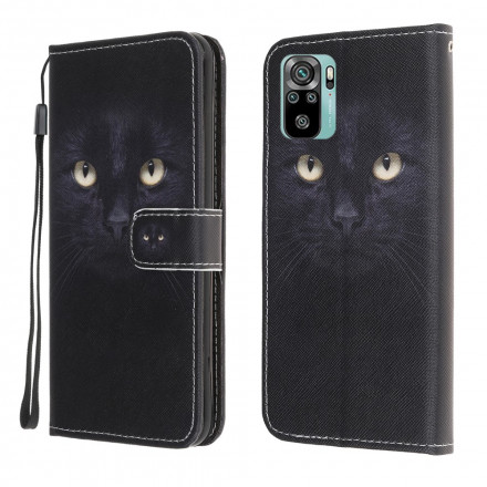 Xiaomi Redmi Note 10 / Note 10s Black Cat Eye Lanyard Case