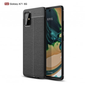 Samsung Galaxy A71 5G Leather Case Lychee Effect Double Line
