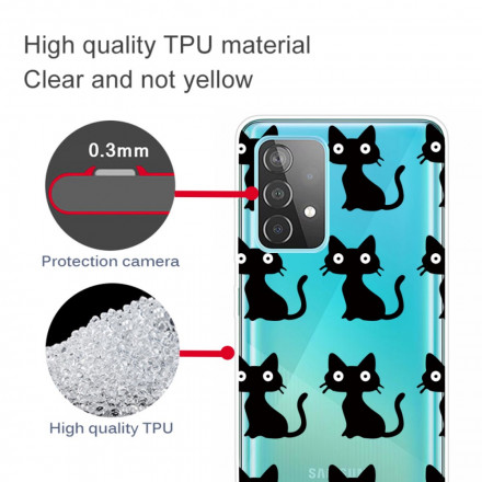 Cover Samsung Galaxy A32 4G Multiple Black Cats