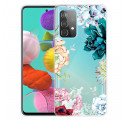 Samsung Galaxy A32 4G Transparent Watercolor Flower Case