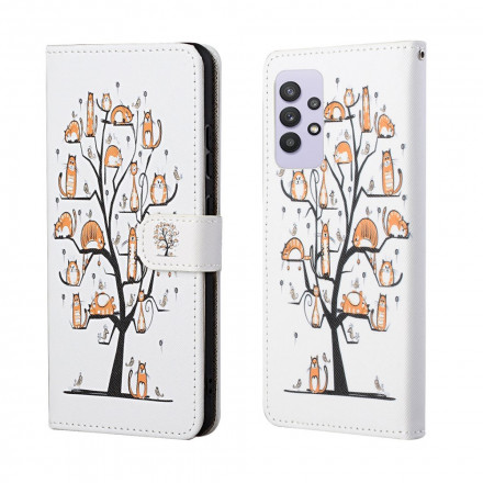Samsung Galaxy A432 4G Funky Cats Strap Case
