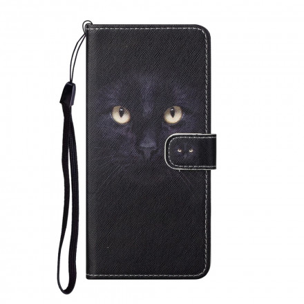 Samsung Galaxy A32 4G Black Cat Eye Case with Strap