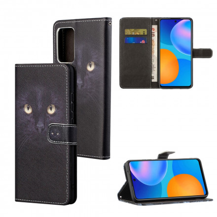 Samsung Galaxy A32 4G Black Cat Eye Case with Strap