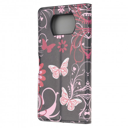 Xiaomi Poco X3 Butterflies and Flowers Case