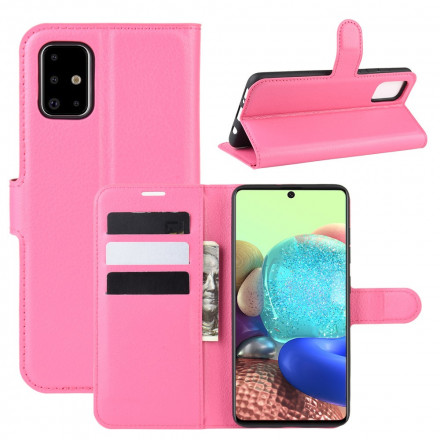 Case Samsung Galaxy A71 5G Leather Effect Classic Lychee