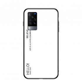 Vivo X60 Tempered Glass Case Hello