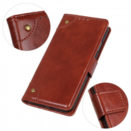 Cover Xiaomi Redmi Note 10 Pro Style Cuir Nappa Rivets Vintage