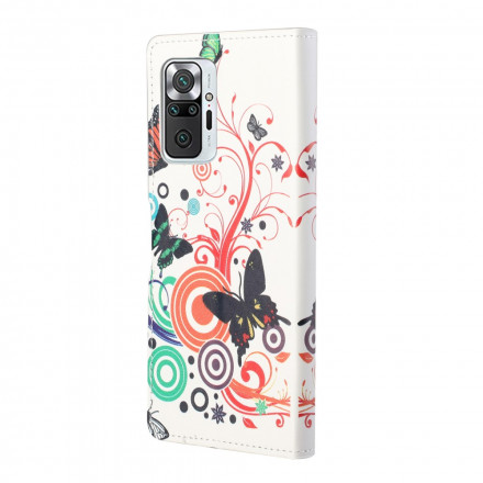 Xiaomi Redmi Note 10 Pro Case Butterflies and Flowers