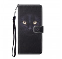Xiaomi Redmi Note 10 Pro Black Cat Eye Case with Strap
