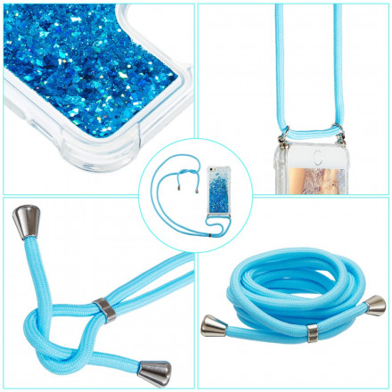 Samsung Galaxy A12 Glitter Case with Lanyard Samsung Galaxy A12 Glitter Case with Lanyard