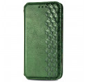 Flip Cover Samsung Galaxy M11 The
ather Effect Diamond Texture