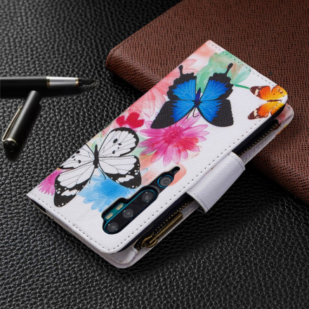 Xiaomi Mi Note 10 / Note 10 Pro Zipped Pocket Butterflies