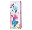 Flip Cover Xiaomi Redmi Note 10 / Note 10s Colored Butterflies