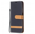 Xiaomi Redmi Note 10 / Note 10s Fabric and Leather effect case with strap