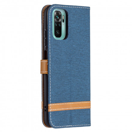 Xiaomi Redmi Note 10 / Note 10s Fabric and Leather effect case with strap
