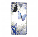 Xiaomi Redmi Note 10 Pro Case Tempered Glass Butterfly Design