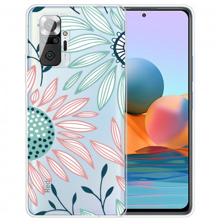 Xiaomi Redmi Note 10 Pro Transparent Flower Case