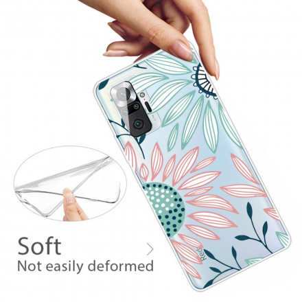 Xiaomi Redmi Note 10 Pro Transparent Flower Case