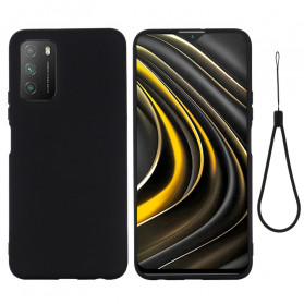Poco M3 Liquid Silicone Case With Strap