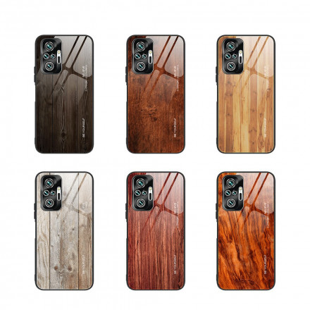 Xiaomi Redmi Note 10 Pro Case Tempered Glass Design Wood