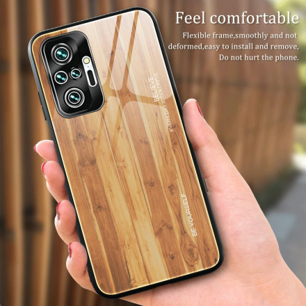 Xiaomi Redmi Note 10 Pro Case Tempered Glass Design Wood