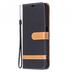 Poco M3 Fabric and Leather Effect Strap Case