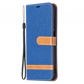 Poco M3 Fabric and Leather Effect Strap Case