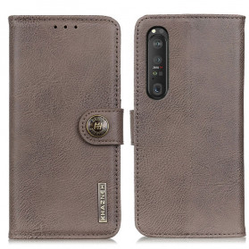 Cover Sony Xperia 1 III Simili Cuir KHAZNEH