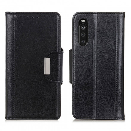 Sony Xperia 10 III Faux Leather Case Elegance Clasp