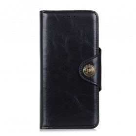 Cover Sony Xperia 10 III Simili Cuir Bouton Verni