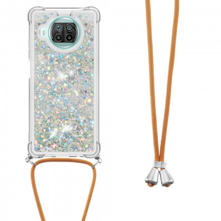 Xiaomi Mi 10T Lite 5G / Redmi Note 9 Pro 5G Glitter Case with Lanyard