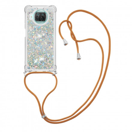 Xiaomi Mi 10T Lite 5G / Redmi Note 9 Pro 5G Glitter Case with Lanyard