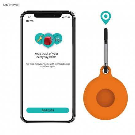 AirTag Protector with Flexible Silicone Carabiner