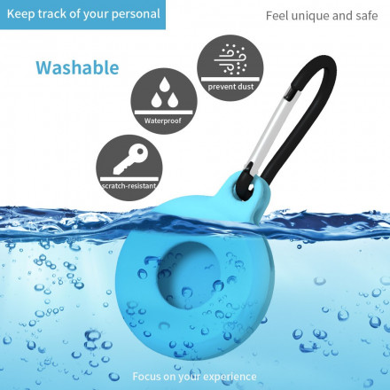 AirTag Protector with Flexible Silicone Carabiner